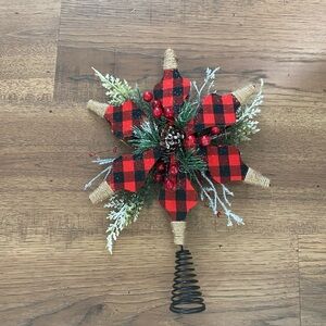 Buffalo Plaid Christmas Tree Topper